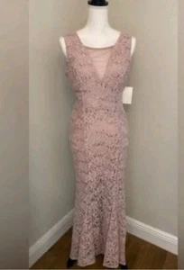 Alex B Elegant Pink Sequin Evening Dress + US Size 6 (UK 10/12) - Picture 1 of 10