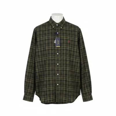 Ralph Lauren Hombre Camisa XL Verde Franela Cuadros a Medida Performance - Imagen 1 de 4