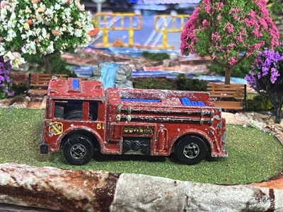 Hot Wheels Blackwalls 1976 Fire Eater Fire Engine caminhão fundido 1:64 muito bom estado - Imagem 1 de 4