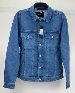 Replay Trucker Denim Jacket, Mens Jacket Size Large, Blue, New - Picture 1 of 12