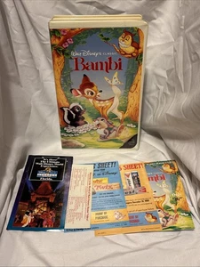 Walt Disney Classic Bambi VHS 1997 Black Diamond Edition Original Inserts! - Picture 1 of 13