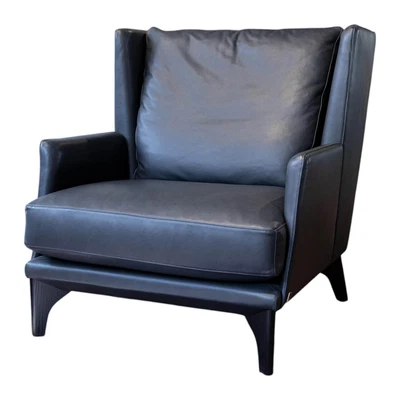 Bielefelder Werkstätten Sessel Polo Lounge Leder Provence 3 Schiefer  - Bild 1 von 4