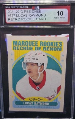 21-22 O-Pee-Chee Lucas Raymond Retro Marquee Rookie 🚨🚨🚨 KSA 10 Gem Mint - Image 1 of 3