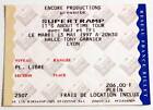 SUPERTRAMP : rare billet ticket concert FRANCE Lyon 13/05/1997 