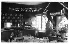North Fayetteville, AR Arkansas 1940 RPPC Postcard, Banks Cafe Interior