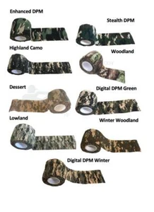 Cinta de camuflaje envoltura reutilizable sigilo fuerte cinta de caza tiro - Imagen 1 de 10