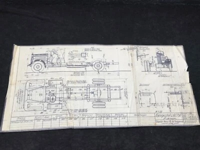 Daimler Benz LKW LO2750 L059 Gaggenau 1932 Original Plan Mercedes Benz - Bild 1 von 4