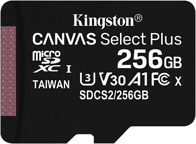 256GB Micro-SD U3 4K Memory Card for Samsung Galaxy A04, A04s, A23, A33, A53 - Image 1 of 3