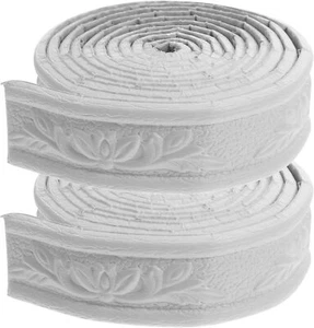 2 Roll 3D Wall Trim Skirting Border Edging for Tiles Wall Edging Strip Self A... - Picture 1 of 1