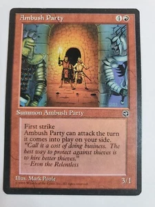 MTG Magic The Gathering Card Ambush Party Summon Red Homelands 1995 Mark Poole - Picture 1 of 2