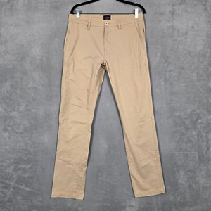Pantalones Untuckit Para Hombre 32x32 Beige Tostado Calce Recto Chino Elástico Algodón St Clair - Imagen 1 de 9