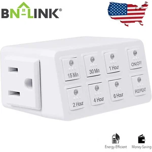 BN-LINK 3-Prong Grounded Outlet Smart digital countdown timer W/ repeat function - Picture 1 of 7