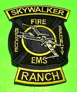 SKYWALKER RANCH ( STAR WARS ) FIRE /EMS/ RESCUE /SAFETY 3 5/8" FIRE DEPT PATCH - Picture 1 of 1