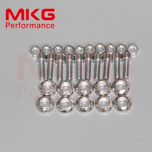 BILLET ALUMINUM FENDER BUMPER WASHER BOLT ENGINE FLOWER BAY DRESS UP KIT 10pcs S - Picture 1 of 4