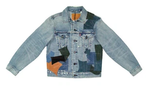 $198.00 LEVI'S PREMIUM BIG E TRUCKER JACKET VINTAGE RELAXED STITCHWORK DENIM XS - Foto 1 di 12
