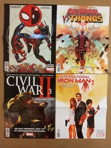 Spider-Man Deadpool Folded Promo 2 Sided Poster Marvel 2015 ca. 10 x 13   - Bild 1 von 5