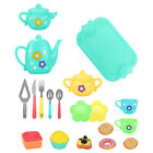Pretend Dollhouse Kitchen Accessories Simulation Teapot Teacup Dessert
