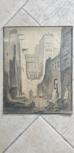 DESSIN CALQUE DE MAURICE RODIEUX 1876-1927 ORIENTALISTE ATLAS MAROCAIN ORIGINAL - Imagen 1 de 5