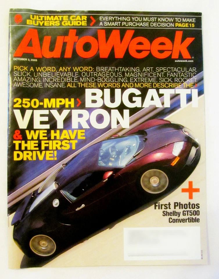 AutoWeek Magazine - Oct 3, 2005 - Sports Car Automotive Performance Foto 1 de 1