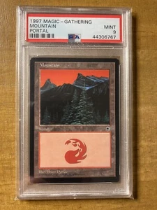 Magic The Gathering✨ MOUNTAIN Var B ✨Portal PSA 9 MINT 1997 Vintage MTG Land Art - Picture 1 of 2
