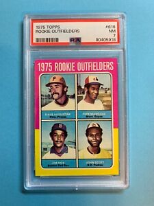 1975 Topps Baseball Card # 616 Rookie Outfielders Jim Rice NM Graded PSA 7