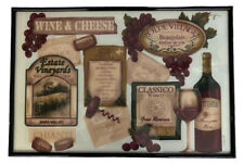 Wine Bottle Cheese Vineyard Winery Cellar Cork Grapes Vine Glass Framed Picture