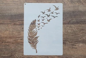 Plantillas Pluma con Pájaros Tatuaje de Pared Vintage Pájaro Plantilla ST-1010656 - Imagen 1 de 5