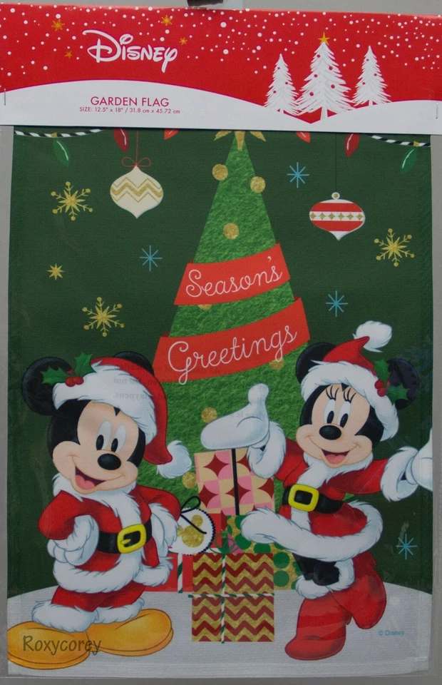Disney Mickey & Minnie Mouse Fall Pumpkin Welcome Garden Flag 12x18 Holiday