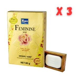 Jabón Yoko Femenino Revitalizante Plus Vitamina E Aceite Esencial Herbal 80 g. x 3 - Imagen 1 de 5
