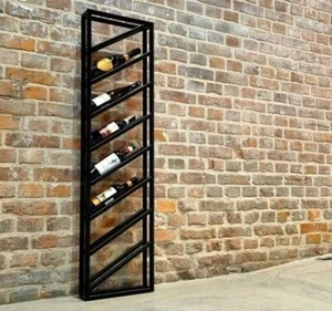 Wall Mounted Wine Rack, Modern Wine Rack, Steel Wine Rack, 7 Bottles - Picture 1 of 2