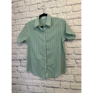 Austin Clothing Co. Damen Gestreiftes Button Down Kurzarm Hemd - Größe M - Bild 1 von 7