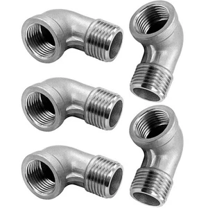 304 Stainless Steel 90 Degree Elbow, 3/4" NPT Male to 3/4" NPT Female Pipe Fi... - Picture 1 of 5