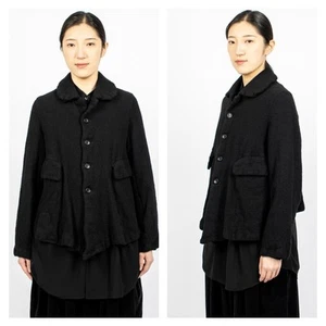 COMME DE GARCONS jacket coat black size small wool button pocket casual NWT NEW - Picture 1 of 20