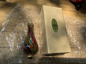 Hand Blown Glass Christmas Ornaments Egyptian Style with Gold Accents - Picture 1 of 5