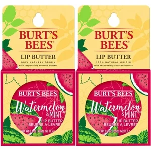2 BURT'S BEES Lip Butter Watermelon & Mint Lip Balm (2 PACK) - Picture 1 of 3
