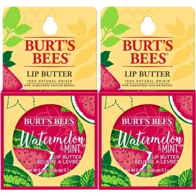 2 BURT'S BEES Mantequilla Labial Sandía y Bálsamo Labial Menta (PAQUETE DE 2) Foto 1 de 3