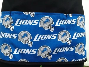 Sport Black Detroit Lions, Football sever waitress apron 3 pocket Restaurant - Picture 1 of 4