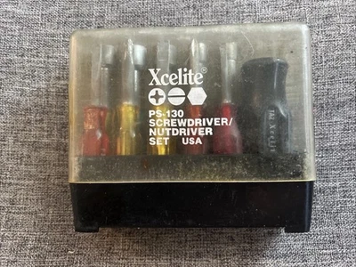 Vintage Xcelite PS120 Mini Nut Drivers Set In Plastic Case - Image 1 of 4