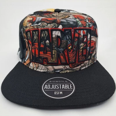 Marvel Deadpool Gorra Billete Plana Snapback Bordado Sombrero Bio World Foto 1 de 4