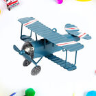  2 PCS Spielzeuge Flugzeugdekoration Aus Metall Modellbausatz Doppeldecker