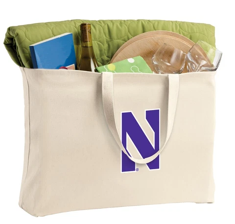 Northwestern University Canvas Tote NU Reusable ShopperMOTHER'S DAY GIFT Cover