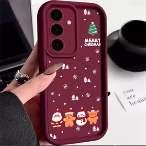 Phone Case For Samsung S24 S25 Ultra S23 FE A16 A14 A55 A17 Soft Christmas Cover - Picture 1 of 18