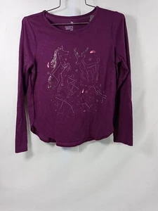 So Favorite Graphic Tee Girls Unicorn Shirt Size XL (14-16)Purple Long sleeve - Picture 1 of 7