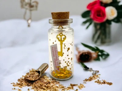 Mini Flaschenpost "Schlüssel zu meinem Herzen" - Geschenk für Sie & Ihn - Bild 1 von 4