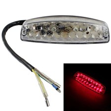 Brake LED Motorcycle ATV Dirt Bike Stop Running Tail Light Universal 12V Clear