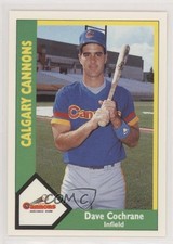 1990 CMC AAA Calgary Cannons Green Backs Dave Cochrane #11