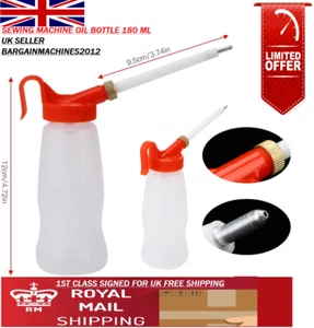 CLEAR WHITE SEWING MACHINE OIL BOTTLE 180 ML - Picture 1 of 7