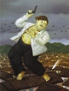 Fernando Botero/Death of Pablo Escobar/Canvas Print/Home Decor/Gift/Reproduction - Picture 1 of 5