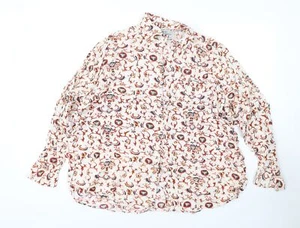 We Are cow Mens Beige Polyester Blend -Up Size L Collared - Picture 1 of 10