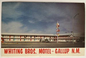 Postal de hotel Gallup Nuevo México Ruta 66 Whiting Brothers Motel - Imagen 1 de 2